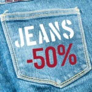 Buy any 2 pairs of jeans and get 50% off
